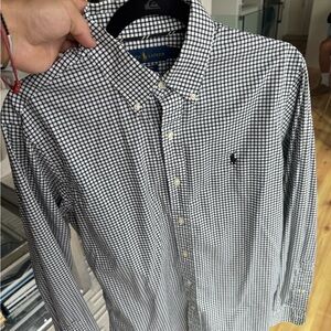 Ralph Lauren Monochrome Plaid Cotton Shirt